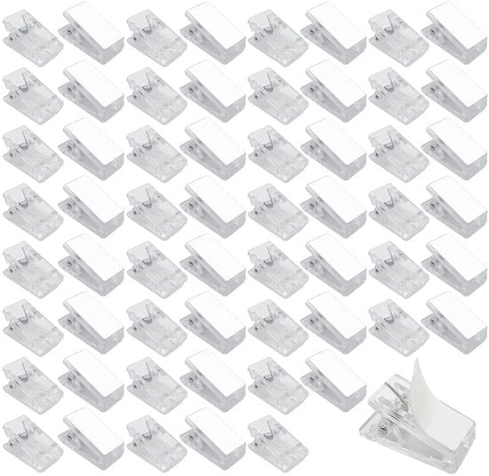 Viti autoadesive - 60 pezzi - clip per parete in plastica per casa e ufficio