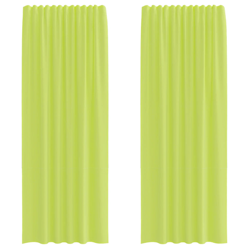 Tende in Voile con Tasche per Aste 2 pz Verde Mela 4102165