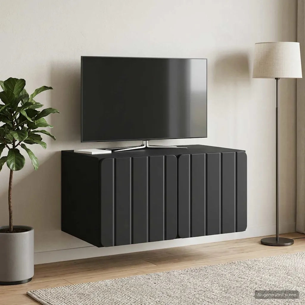 Mobile Porta TV da Muro Nero 59,5 x 41 x 30 cm 898336