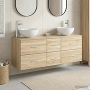 Set di Armadi da Bagno 3 pz Rovere Sonoma 49,5 x 35 x 63 cm 3405797