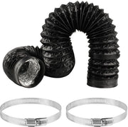 Serpentina di scarico flessibile in PVC - 100 mm - Nero - 2 m - Per ventilazione e aspirazione