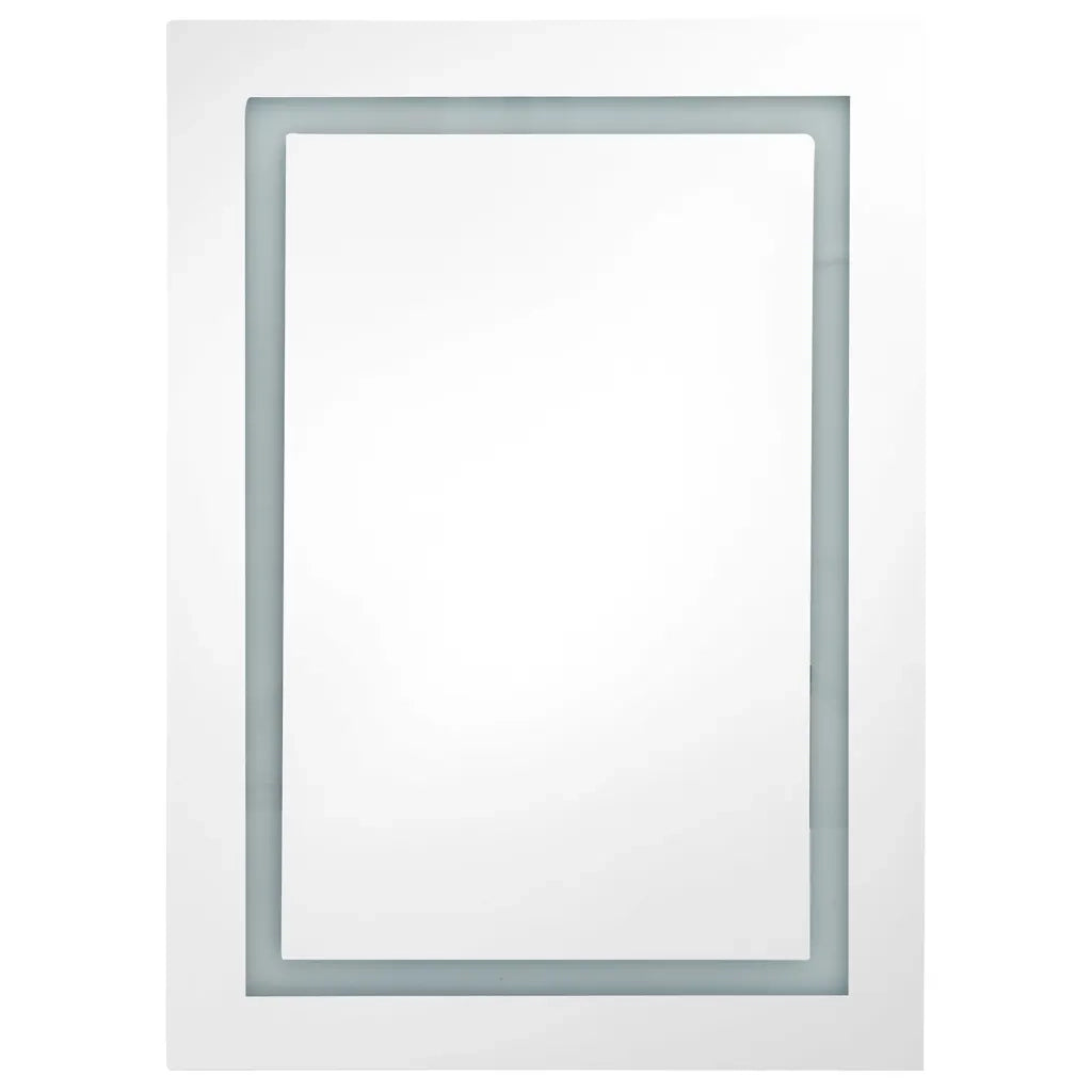Armadietto Bagno con Specchio e LED 50x13x70 cm cod mxl 78698
