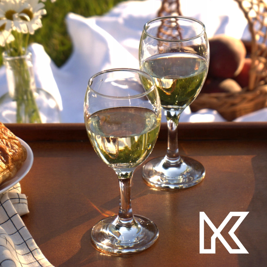 Set di 6 bicchieri da vino bianco KADAX da 200 ml, elegante set di bicchieri