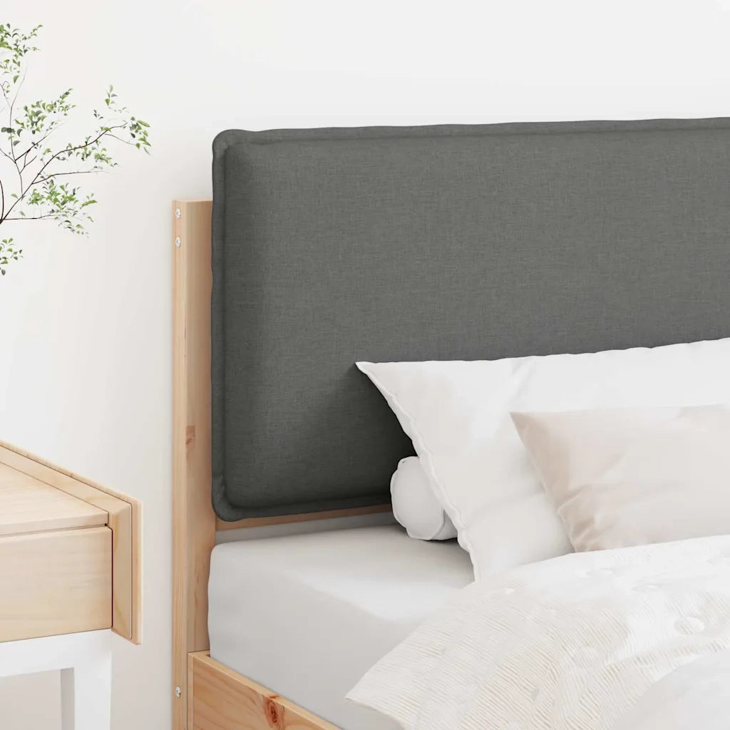 Testiera imbottita Grigio Naturale e Chiaro Pino massello