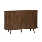 Credenza scandinava a 2 ante scorrevoli, 120cm, noce
