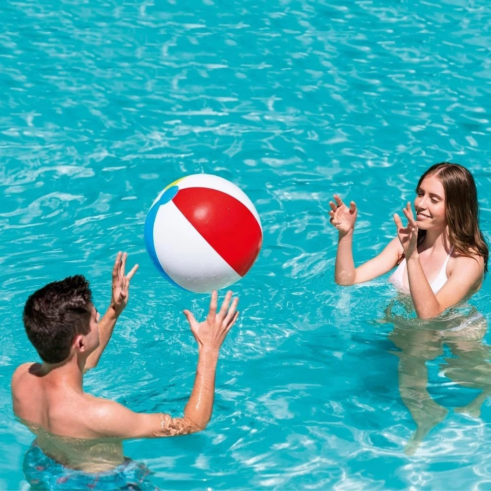 Trade Shop - Pallone Gonfiabile A Spicchi Colorati Spiaggia Mare Piscina Bambini 51 Cm 31021 -
