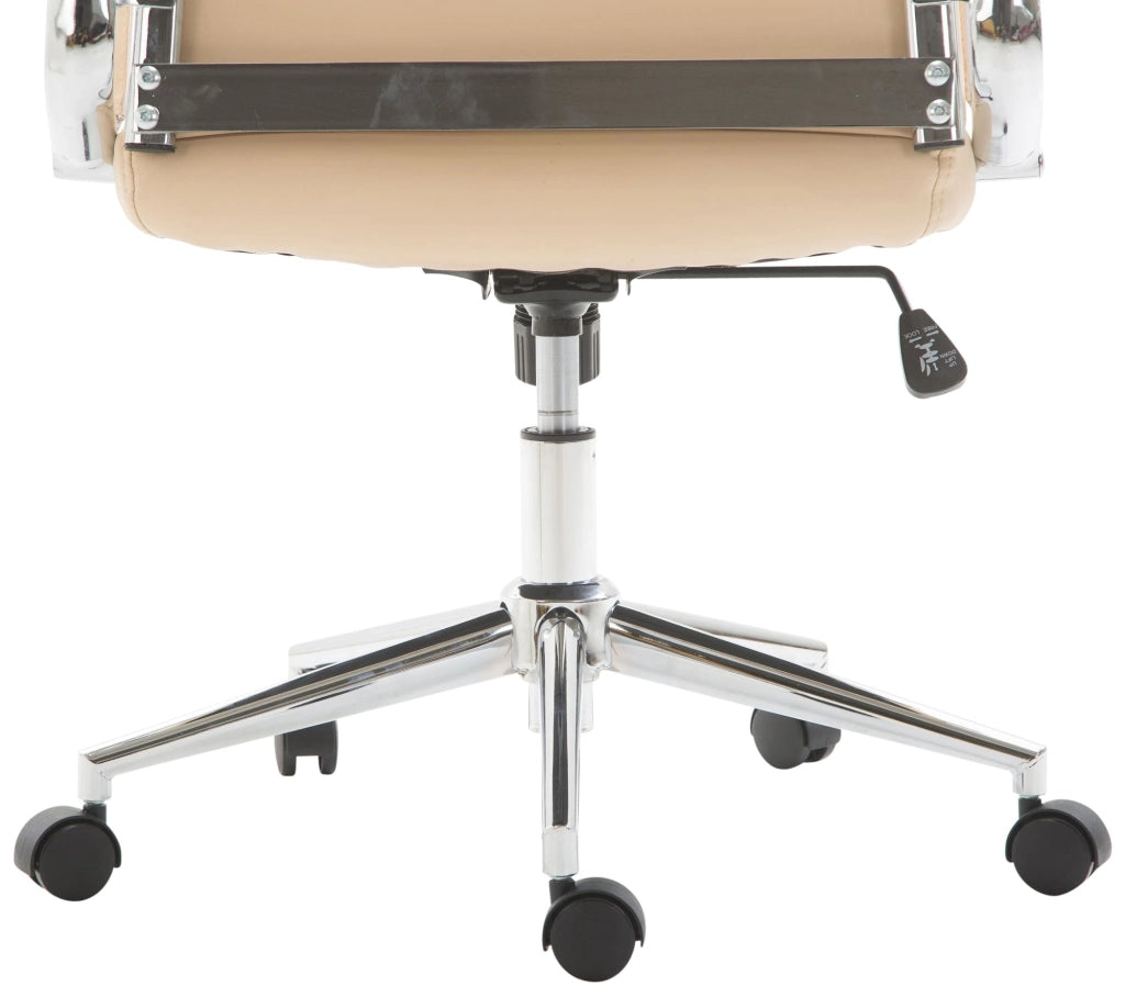 Sedia ufficio Kolumbus in similpelle crema