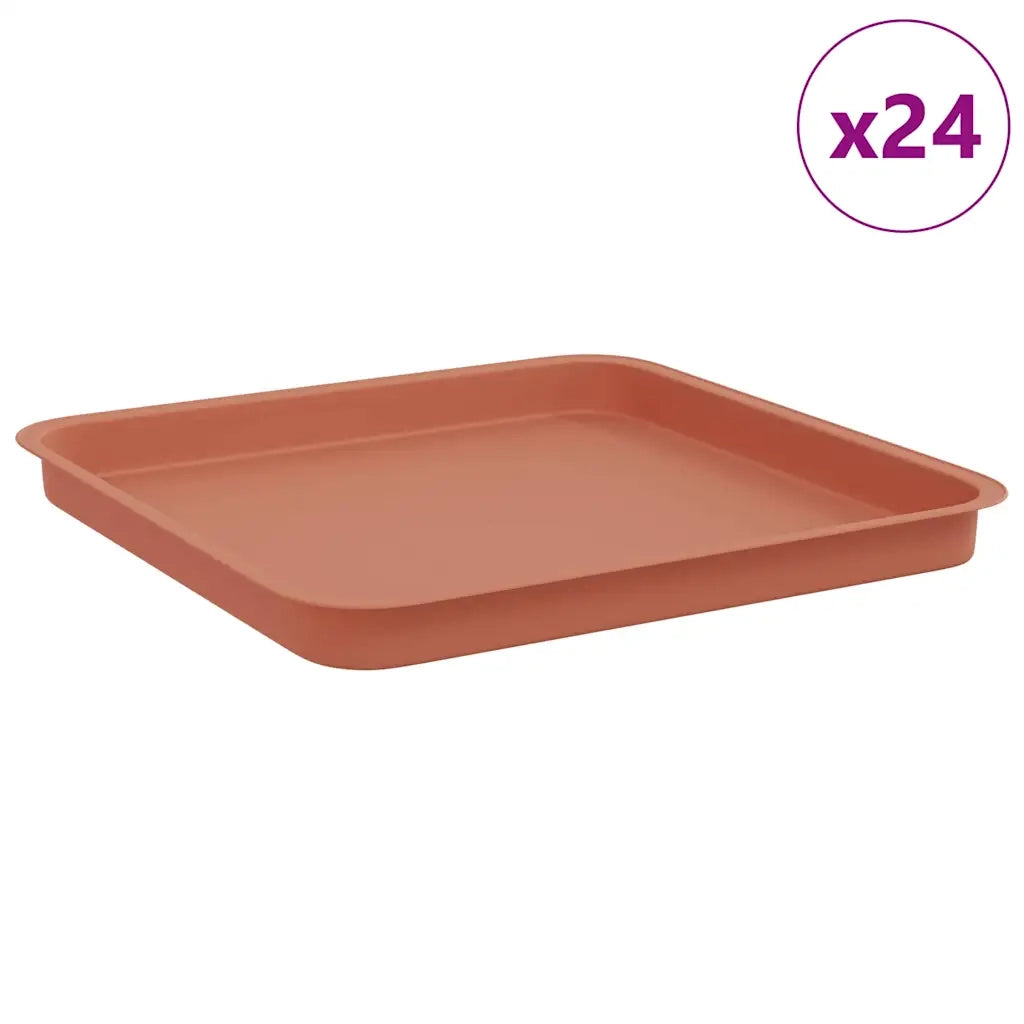 Vassoio Quadrato per Fiori 24 pcs Rosso Mattone 42020372