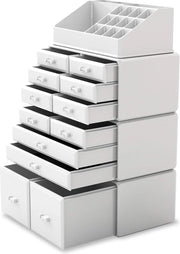 Organizzatore per Cosmetici Display Opificio a Dozzine con Porta (12D, bianco)
