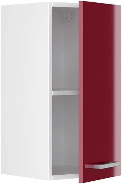 Pensile da cucina R-Line, Rosso lucido, 30 cm, per la libera combinazione all'interno di sistemi cucina modulari