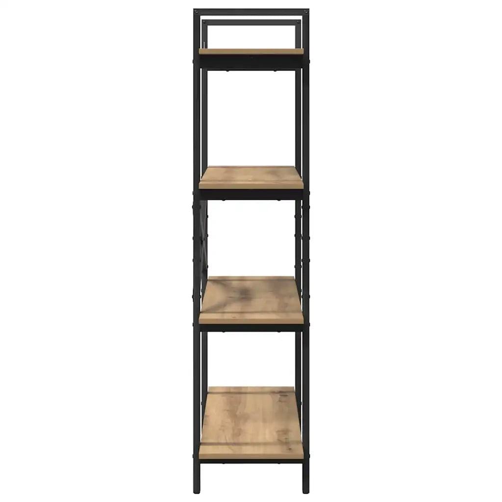 Libreria-Scaffale per Libri-Mobile di Stoccaggio Rovere artigianale 100 x 33,5 x 140 cm