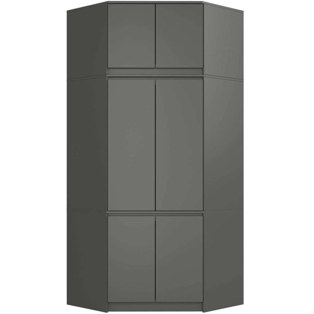 Sopralzo per armadio AKORD S100 Grigio Grafite 100 cm 2 ante 100x50x55 cm