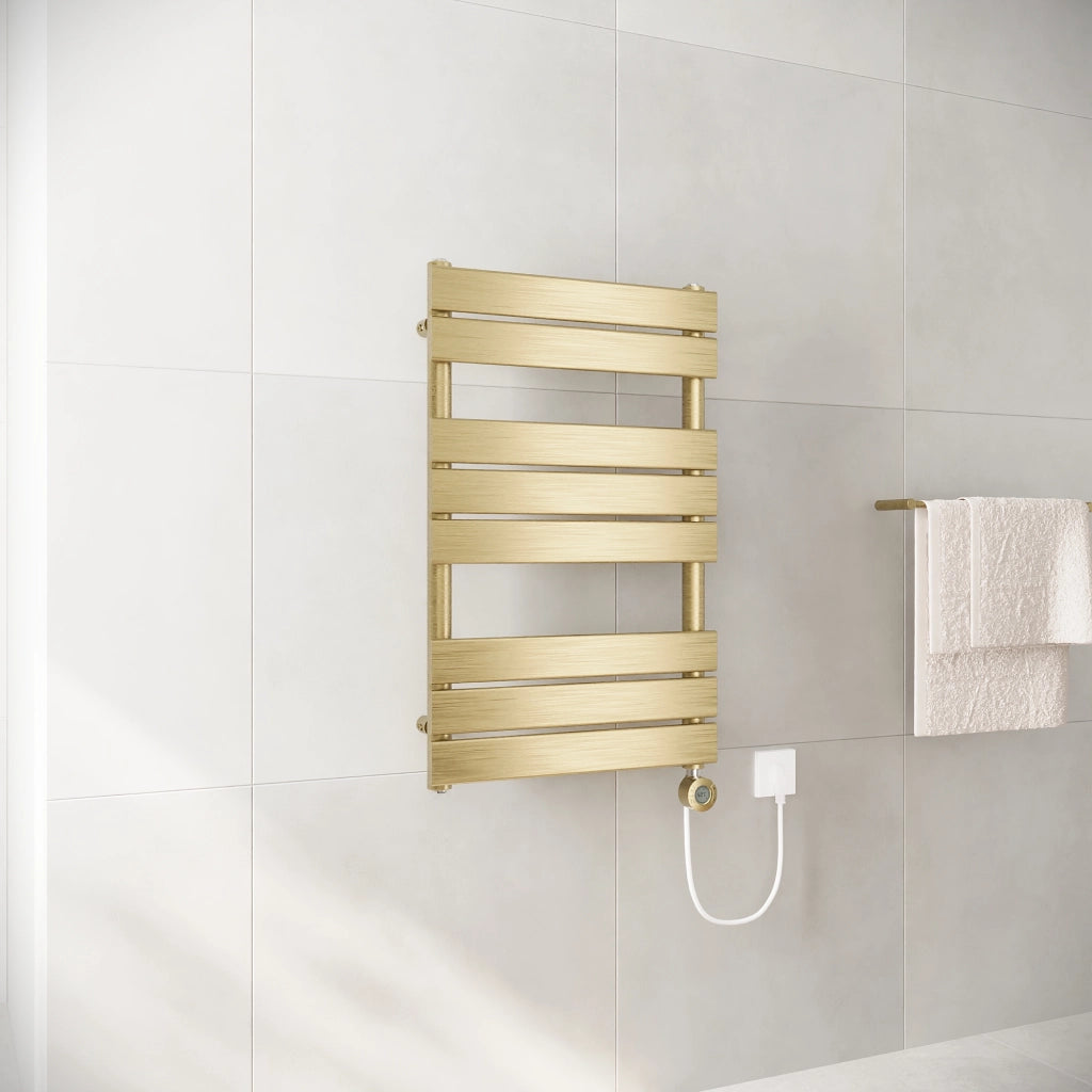 Termoarredo elettrico 800x500 oro spazzolato interasse 450 | Andromeda