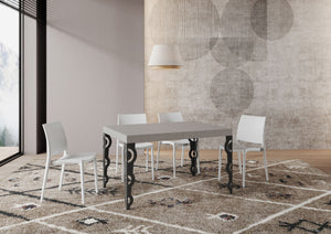 Tavolo Allungabile 120/380x90 cm Karamay Cashmere Gambe Antracite