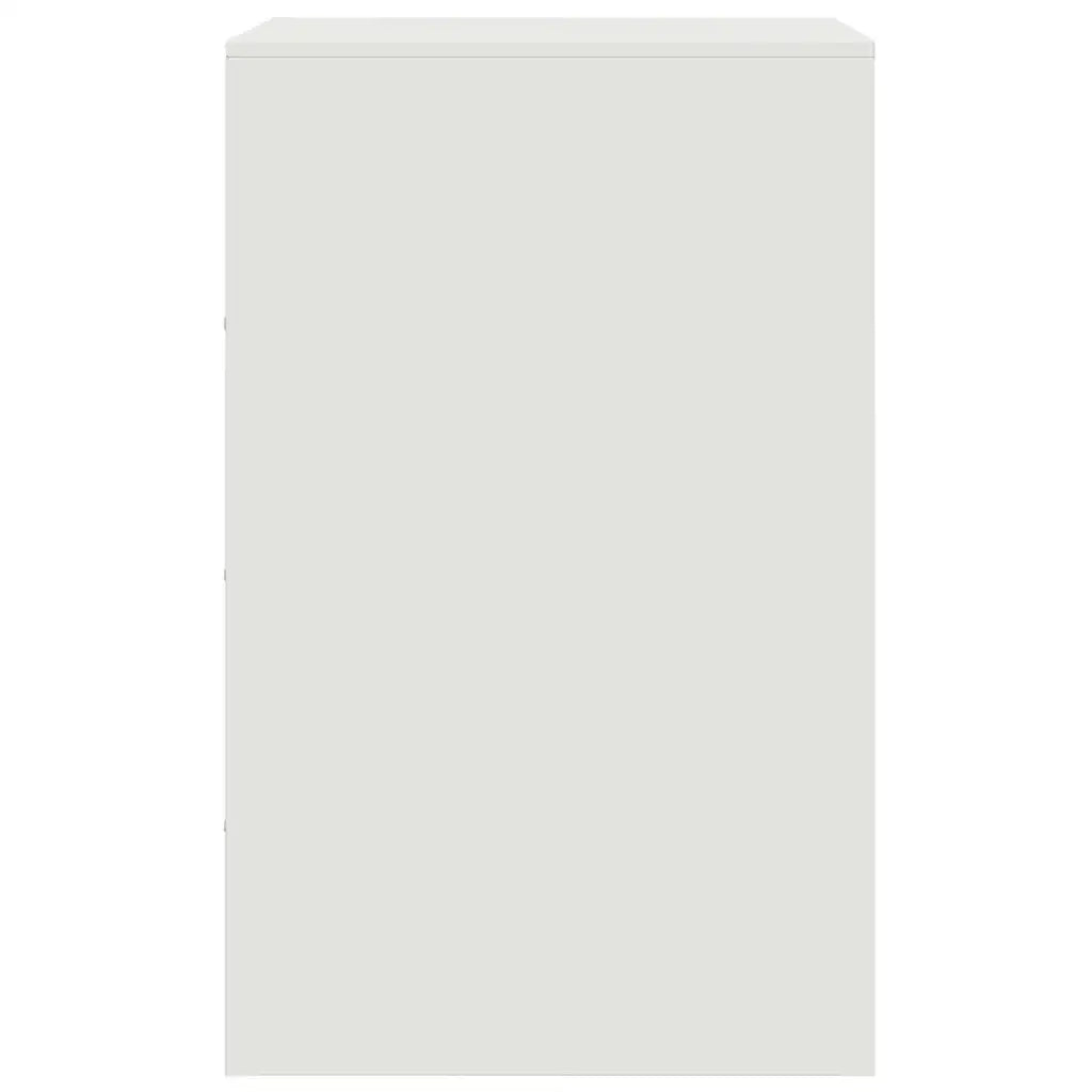Comodini 2 pz Bianchi 34,5x39x62 cm in Acciaio 841786