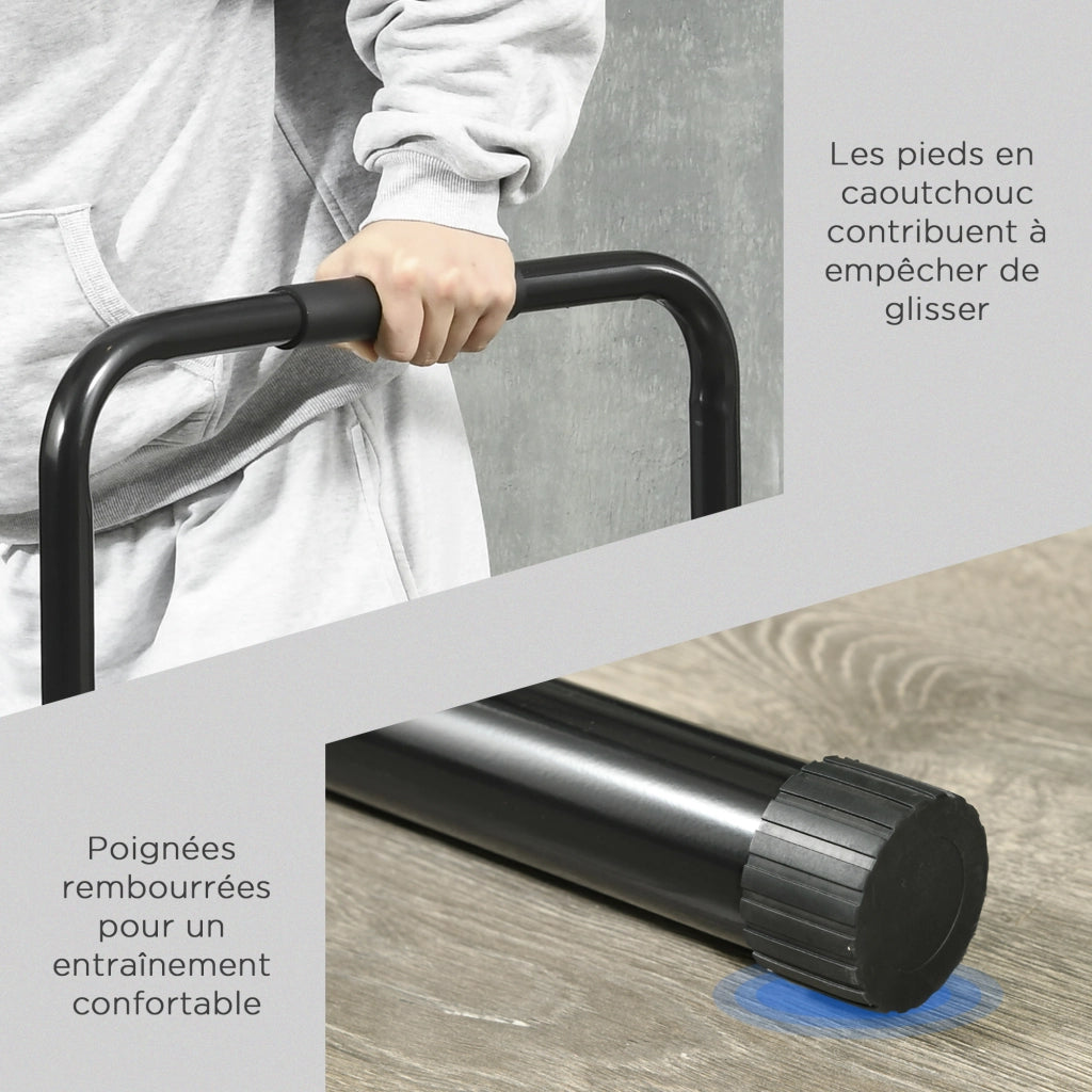 Barra Parallele per Dip ¨C zephmum ¨C Nero, Acciaio, 90-102x65x80-90cm