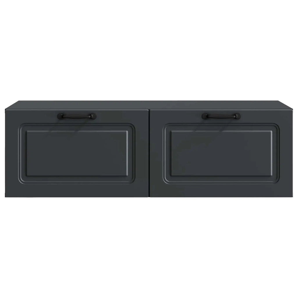 Mobile Porta TV da Muro Montaggio a parete Nero 98 x 41 x 30 cm
