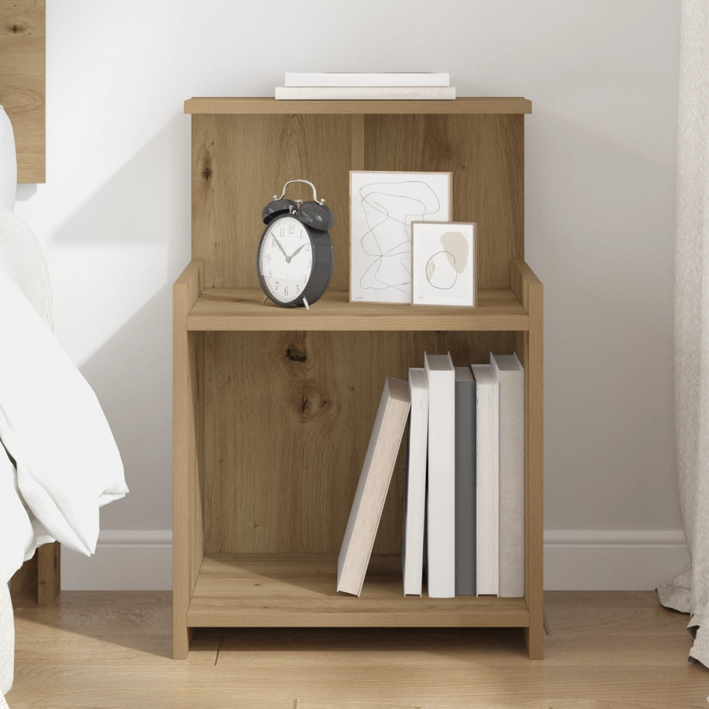 Comodino Rovere Artigianale 40x35x60 cm Legno Ing.