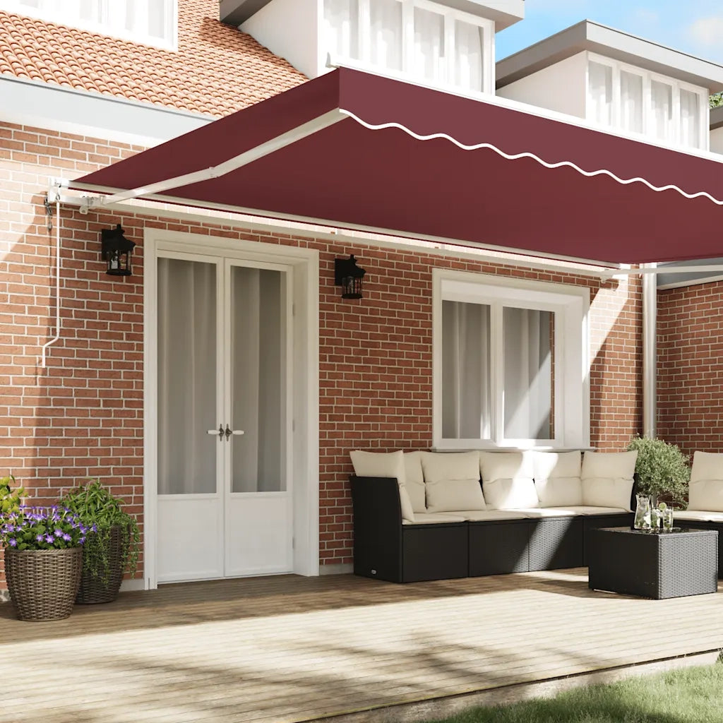 Tenda da Sole Retrattile Automatica Bordò 500x300 cm 3310193