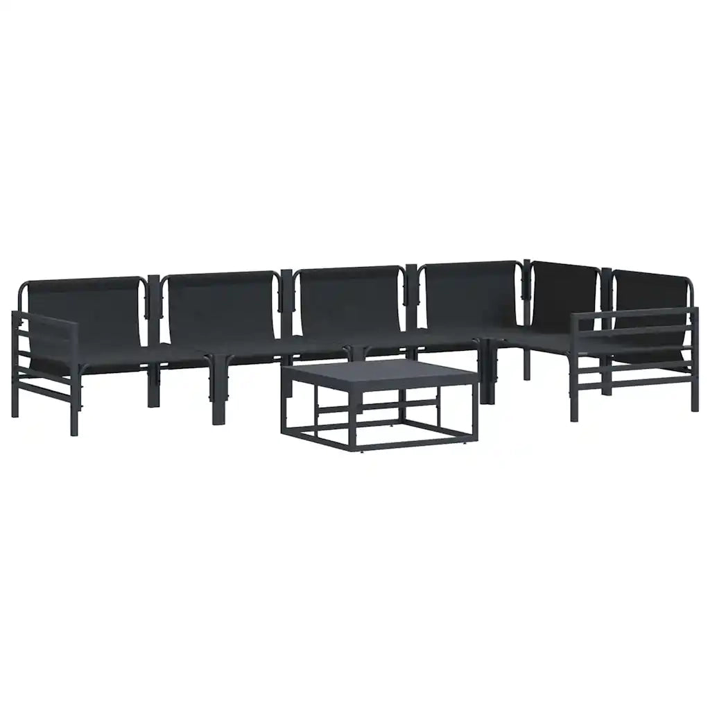 vidaXL Set Divano da Giardino 6 pcs Antracite Acciaio
