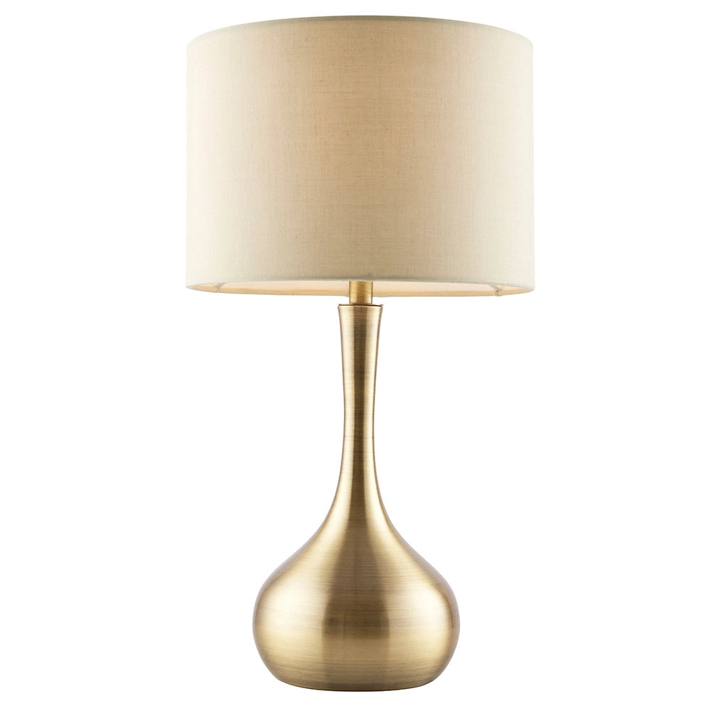Lampada da tavolo touch dimmer ottone E14 Endon Piccadilly