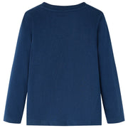 Maglietta da Bambino a Maniche Lunghe Blu Marino 92 13119
