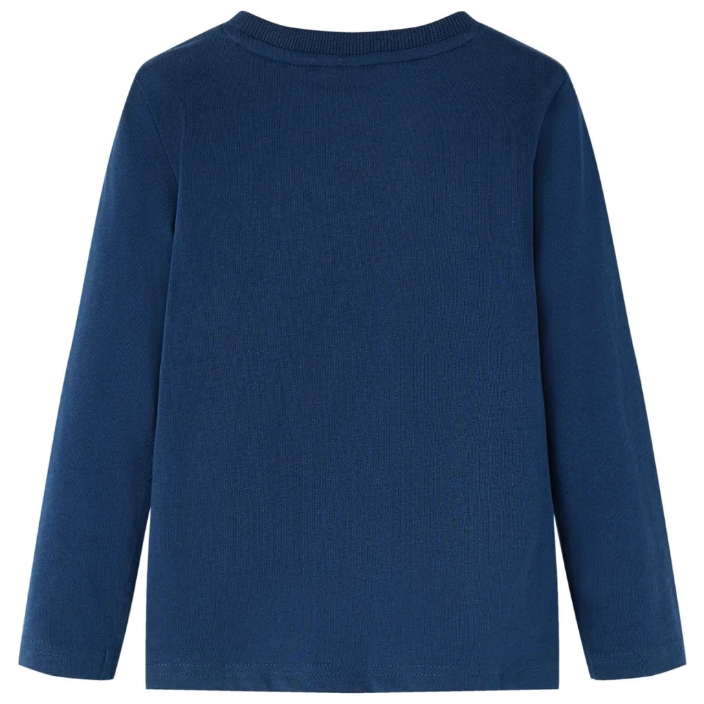 Maglietta da Bambino a Maniche Lunghe Blu Marino 92 13119