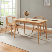 Tavolo da Pranzo Klijori Tavolo da Cucina in Legno di Hevea 120x70 cm color Naturale [en.casa]