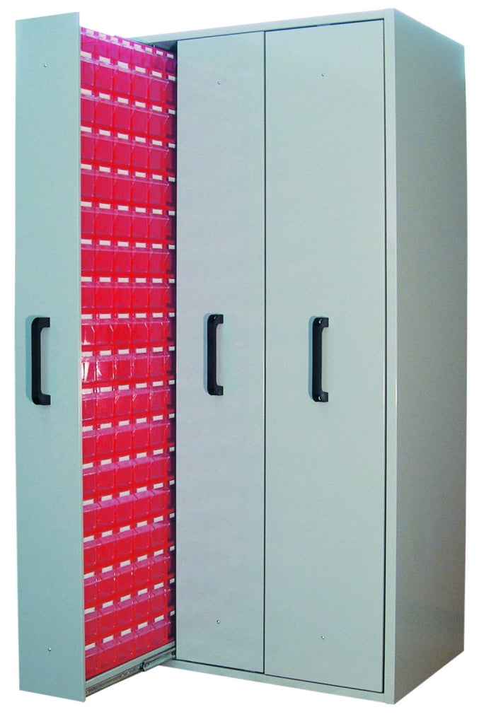 Armadio in metallo verniciato a 462 cassetti estraibili ad estrazione verticale cm. 110x74,5x212,5h