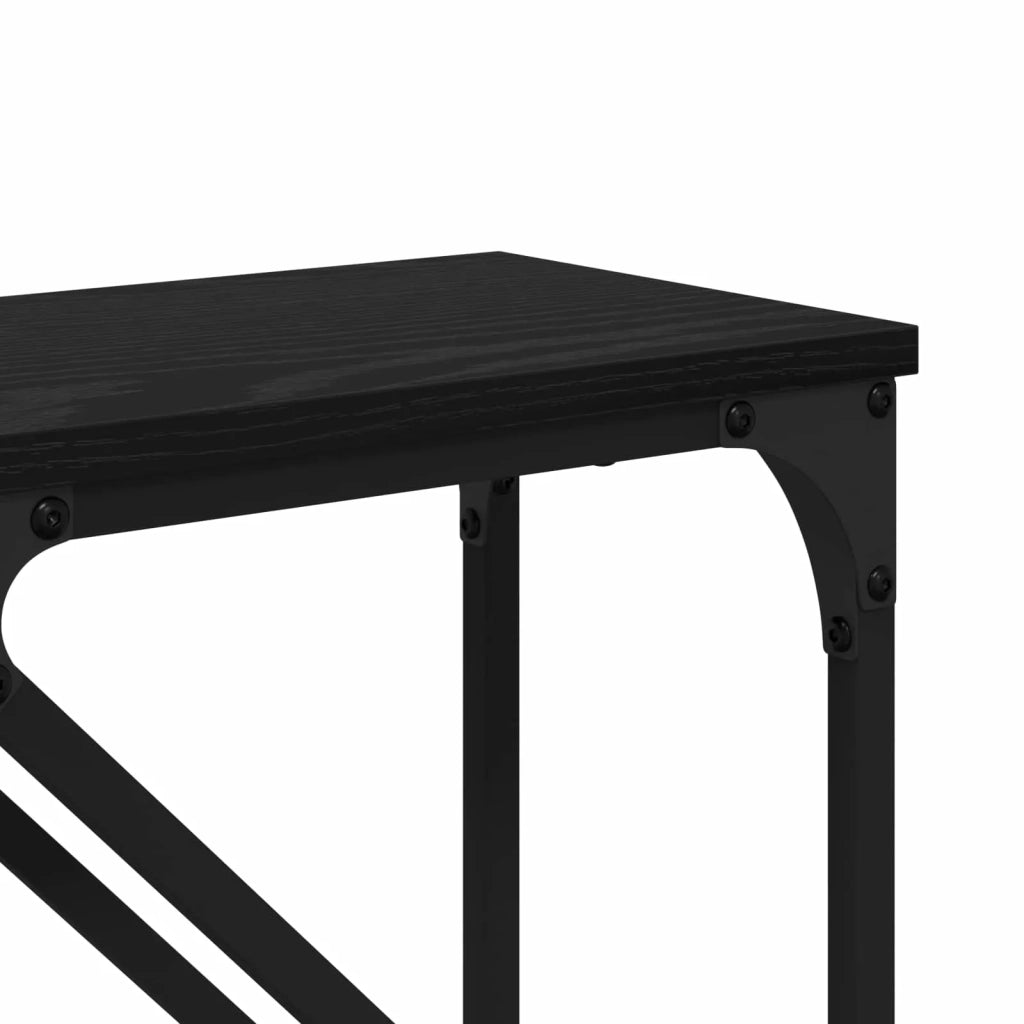 Tavolo consolle 2 pcs Rovere Nero 100 x 28 x 75 cm