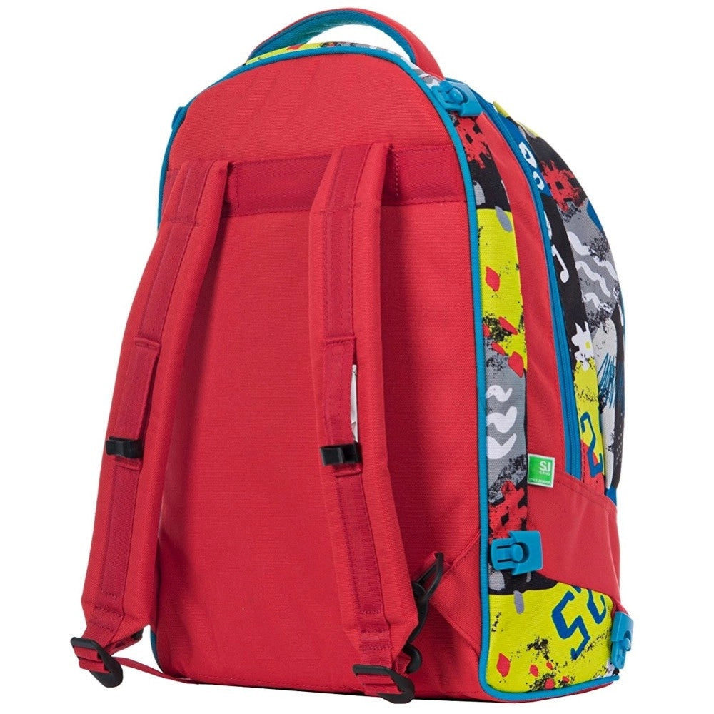 Trade Shop - Zaino Scuola Ragazzi Trolley 3in1 Jack Sj Carrello Rimovibile Rosso -