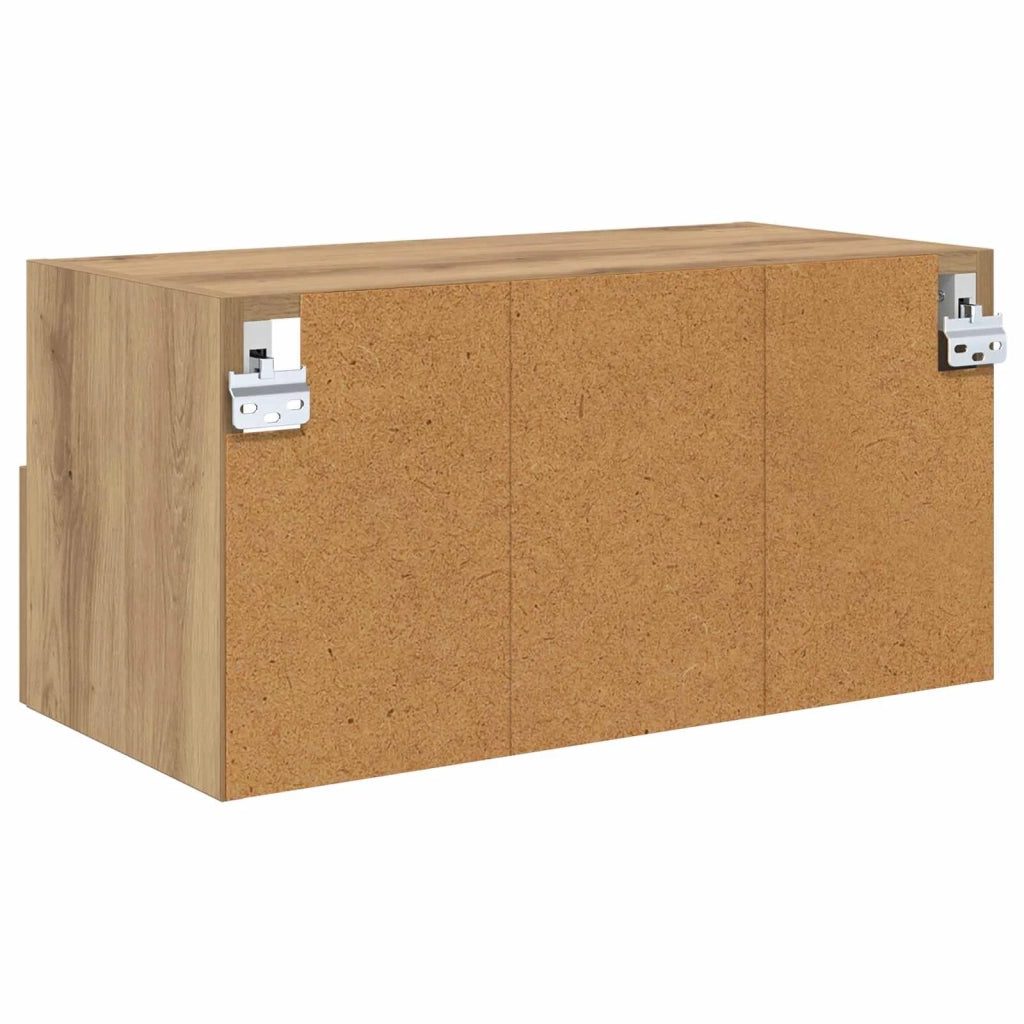 Mobile TV da parete Rovere artigianale 60 x 30 x 30 cm 882924