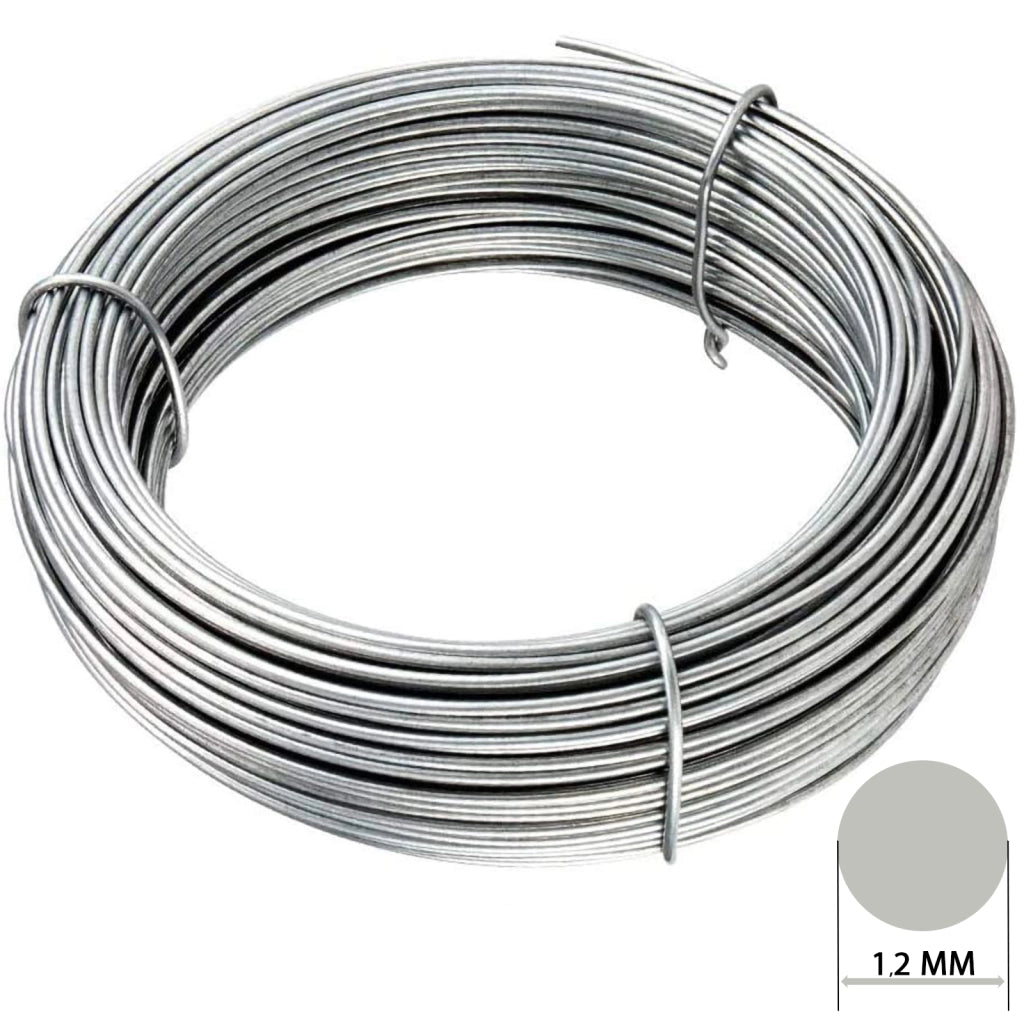 1rotolo filo per legature zincato ø 1,5 mm da 25 mt grigio per rete e recinzioni cod:ferx.mi.143.s