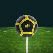 Trade Shop - Pallone Palla Da Calcio Calcetto Nero E Giallo 21cm Allenamento Gara Gioco 06566 -