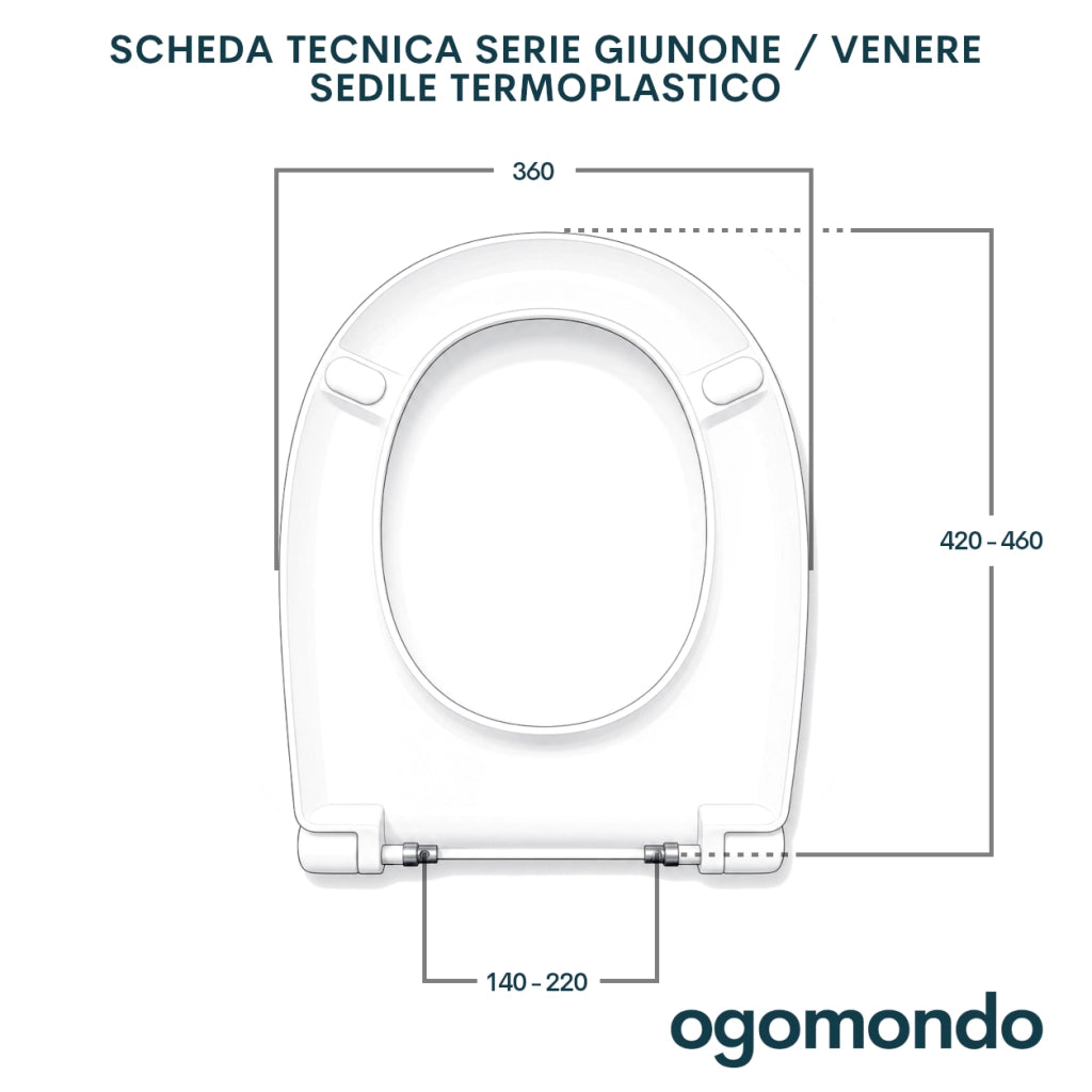 Sanitari ceramica a pavimento filo parete serie giunone bianco lucido *** accessori con sedile frizionato, confezione 1