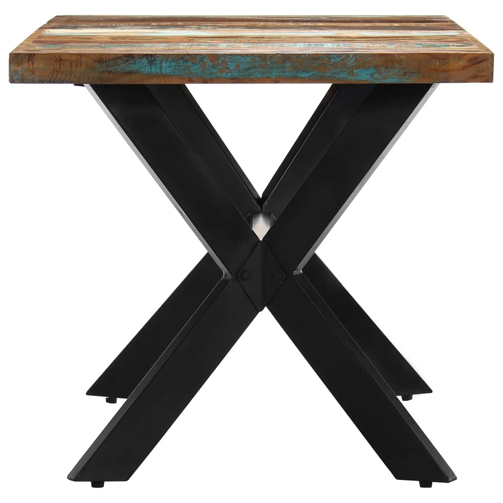 Tavolo da Pranzo 140x70x75 cm in Legno Massello di Recupero 247439