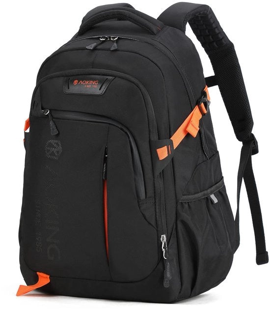 Zaino da scuola, SN57605-7B, zaino per città e ufficio, 30 L, per laptop fino a 17 pollici, impermeabile, elastico e sistema di sospensione
