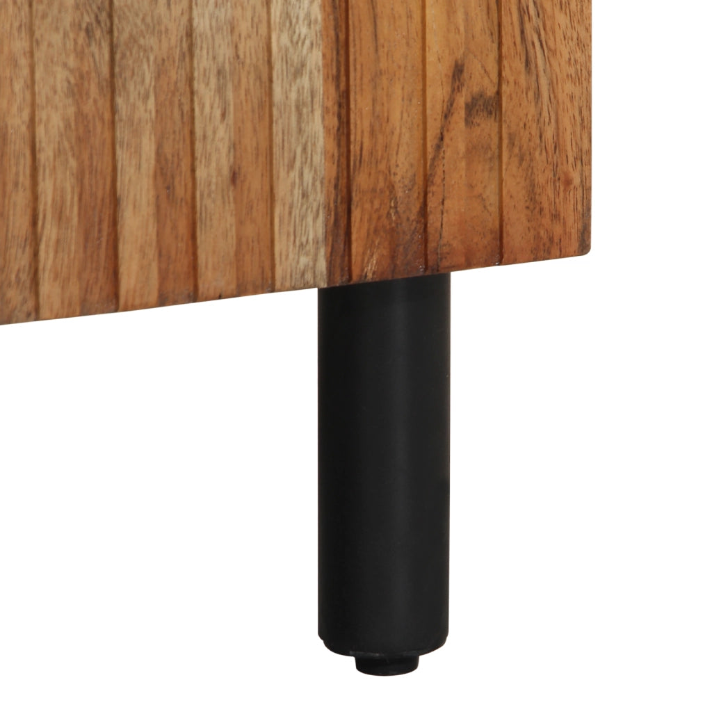 Mobile da bagno 38x33x160 cm in legno massello di acacia