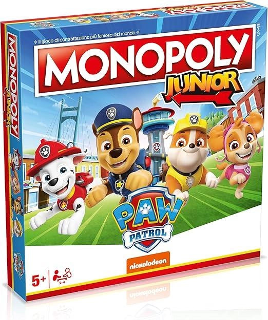 Monopoly Junior Paw Patrol, Gioco da tavolo, Winning Moves,Eta 5+
