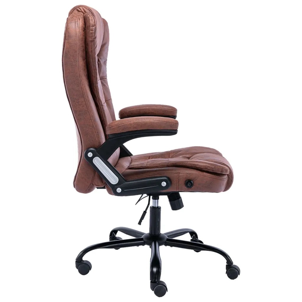 vidaXL Sedia da Ufficio Marrone Chiaro in Scamosciato