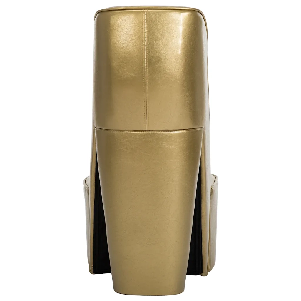 Poltrona a Forma di Scarpa con Tacco in Similpelle Oro 248650