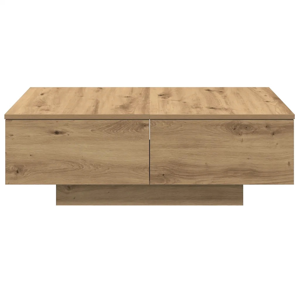 Tavolino da Salotto Rovere Artigianale 90x60x31 cm Truciolato 856571