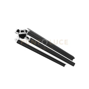 ASTANA -  PROFILO IN ALLUMINIO CON DIFFUSORE BIANCO PARETE/SOFFITTO/SOSPENSIONE MT2 COLORE NERO