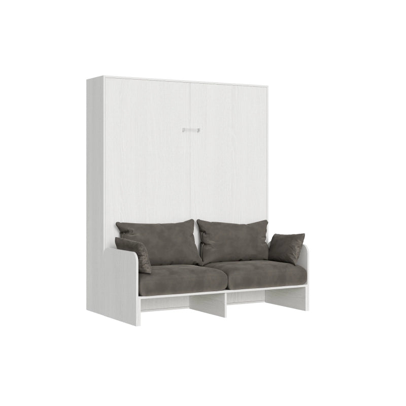 Letto a scomparsa 160 verticale Kentaro Sofà - ALESSIA 20 - Bianco Frassino