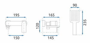 Rubinetto Da Vasca Rea Storm Brush Gold