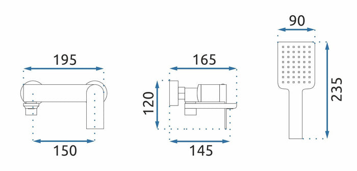 Rubinetto Da Vasca Rea Storm Brush Gold