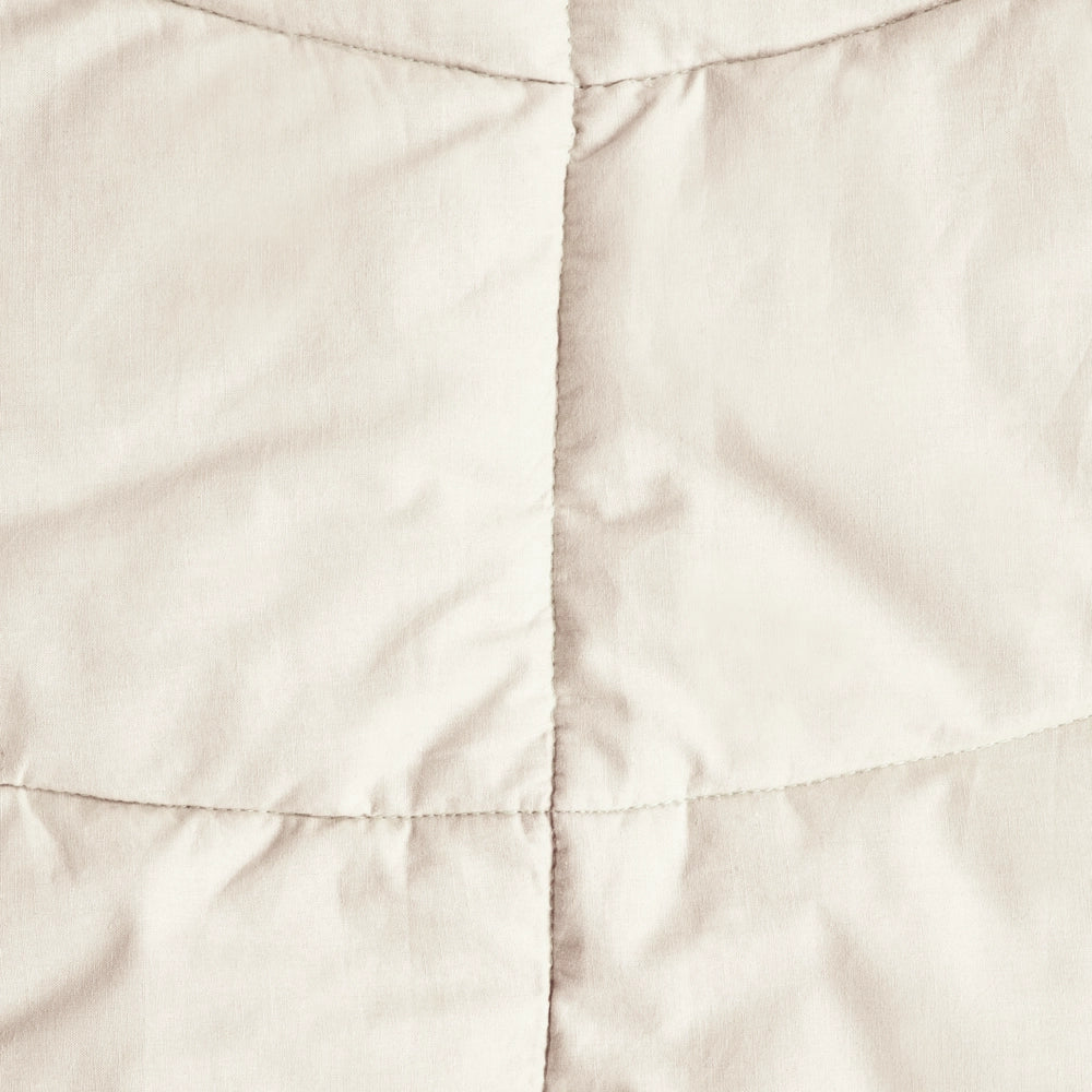 Tappeto per bambini in cotone bianco sporco a forma di foglia, trapuntato 110 x 110 cm, accessorio per la cameretta dei bambini.