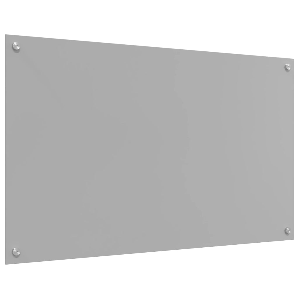 Paraspigolo Cucina Grigio Chiaro 100x60x0,6 cm Vetro Temperato