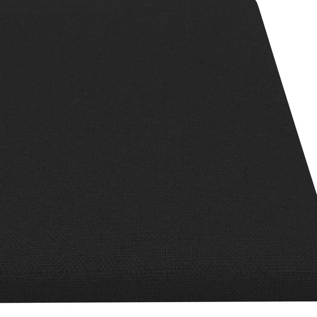 Testiera | Testata da Parete 12 pcs Nero 60 x 15 cm Tessuto