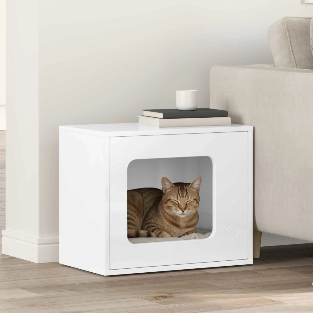 Casa per Gatti Bianco Lucido 51 x 30 x 42,5 cm CFW5498363
